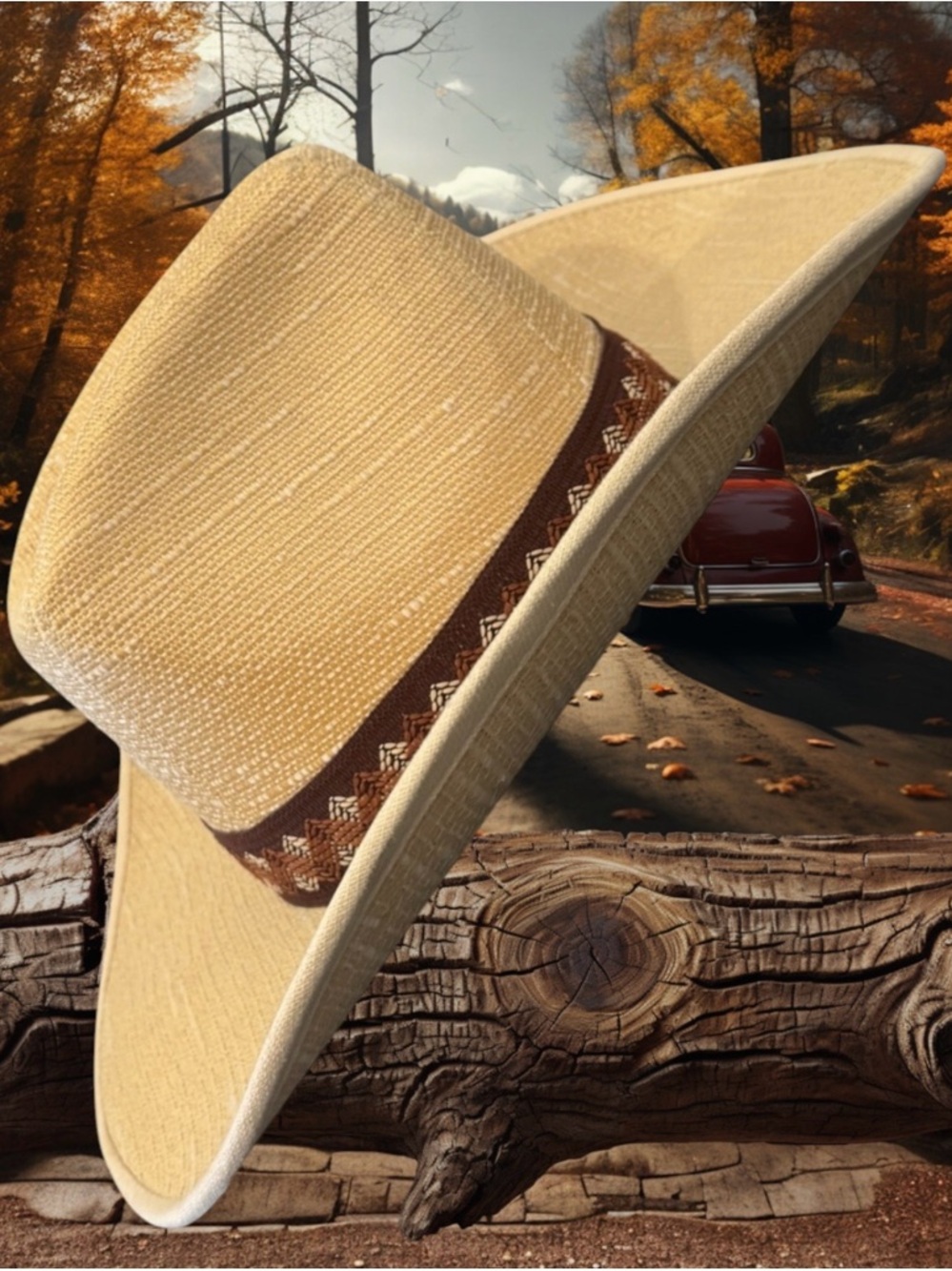 💎 Men's Vintage Beco Cowboy Hat with Brown Decorative Band